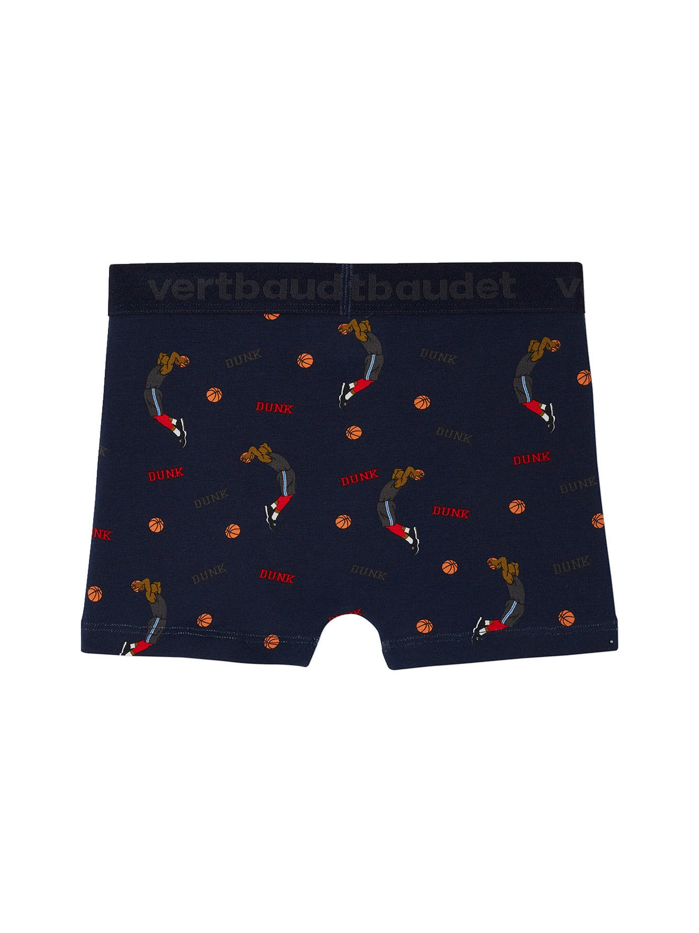 Vertbaudet 5er-Pack Jungen Boxershorts mit Bio-Baumwolle, Basketball grau meliert