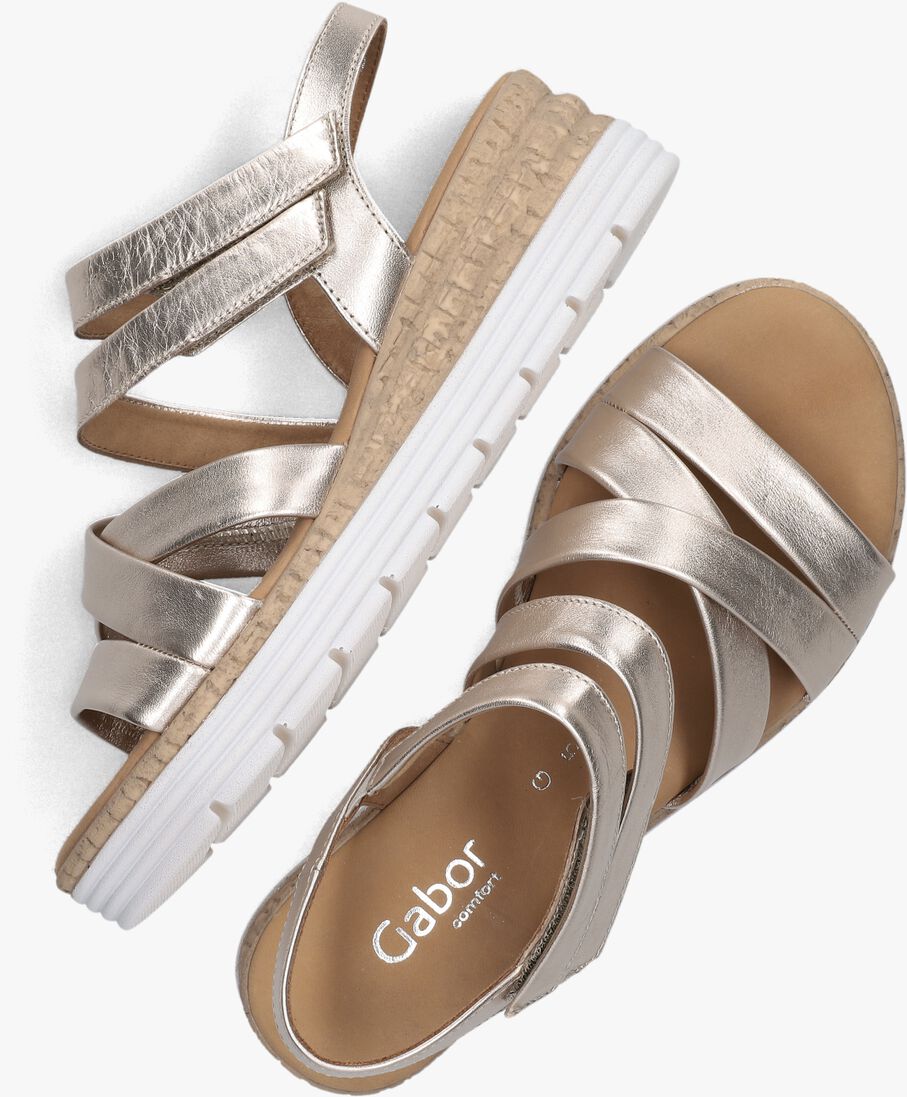 beige gabor sandalen met hak 702.2