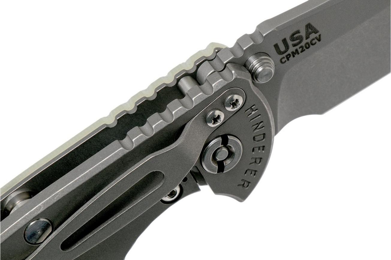 Rick Hinderer XM18 3,5” Non-Flipper Spearpoint Working Finish, Translucent Green G10