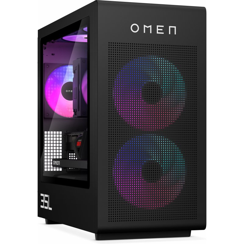 HP OMEN 35L Gaming Desktop GT16-1006nf AMD Ryzen™ 7 9800X3D 64 Go DDR5-SDRAM 4 To SSD AMD Radeon RX 9070 XT Windows 11 Home Tower PC Noir