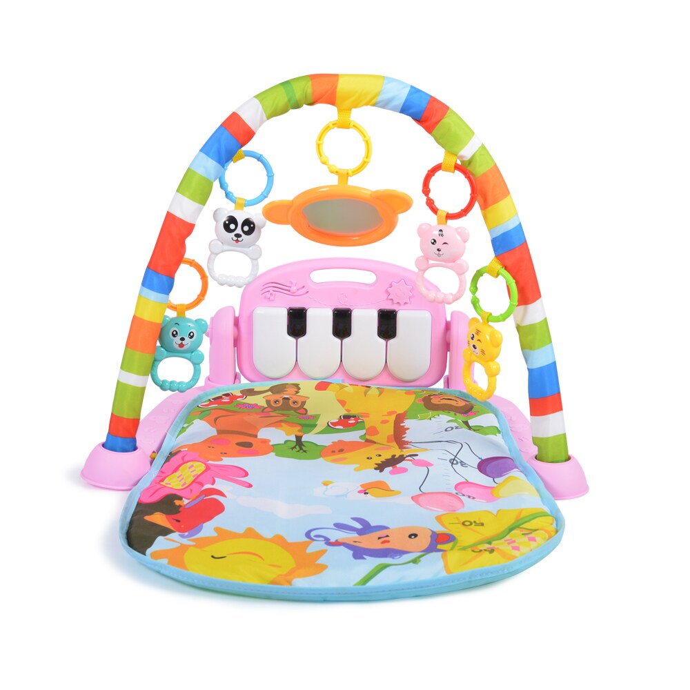 Moni Spielbogen Fitness Girl 696-R22 Krabbeldecke Klaviertasten Hängespielzeuge rosa