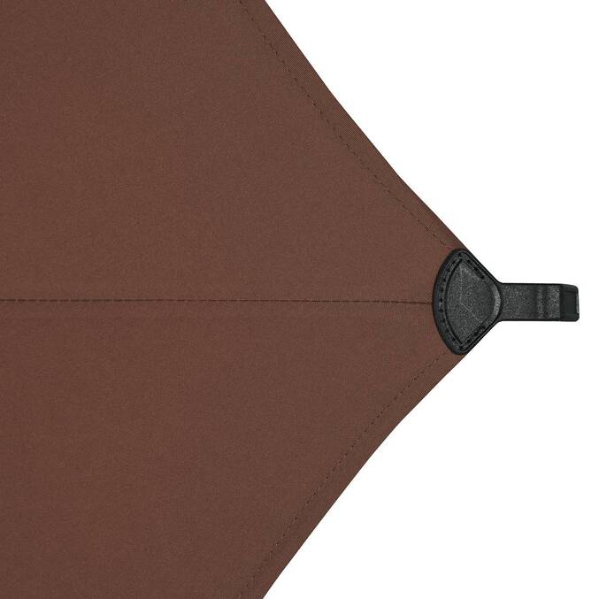 Parasol droit rond inclinable LOOMPA Acajou