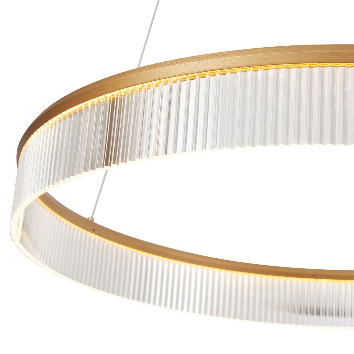 Moderne hanglamp messing 78cm incl. LED 3-staps dimbaar - Anello Chandelier