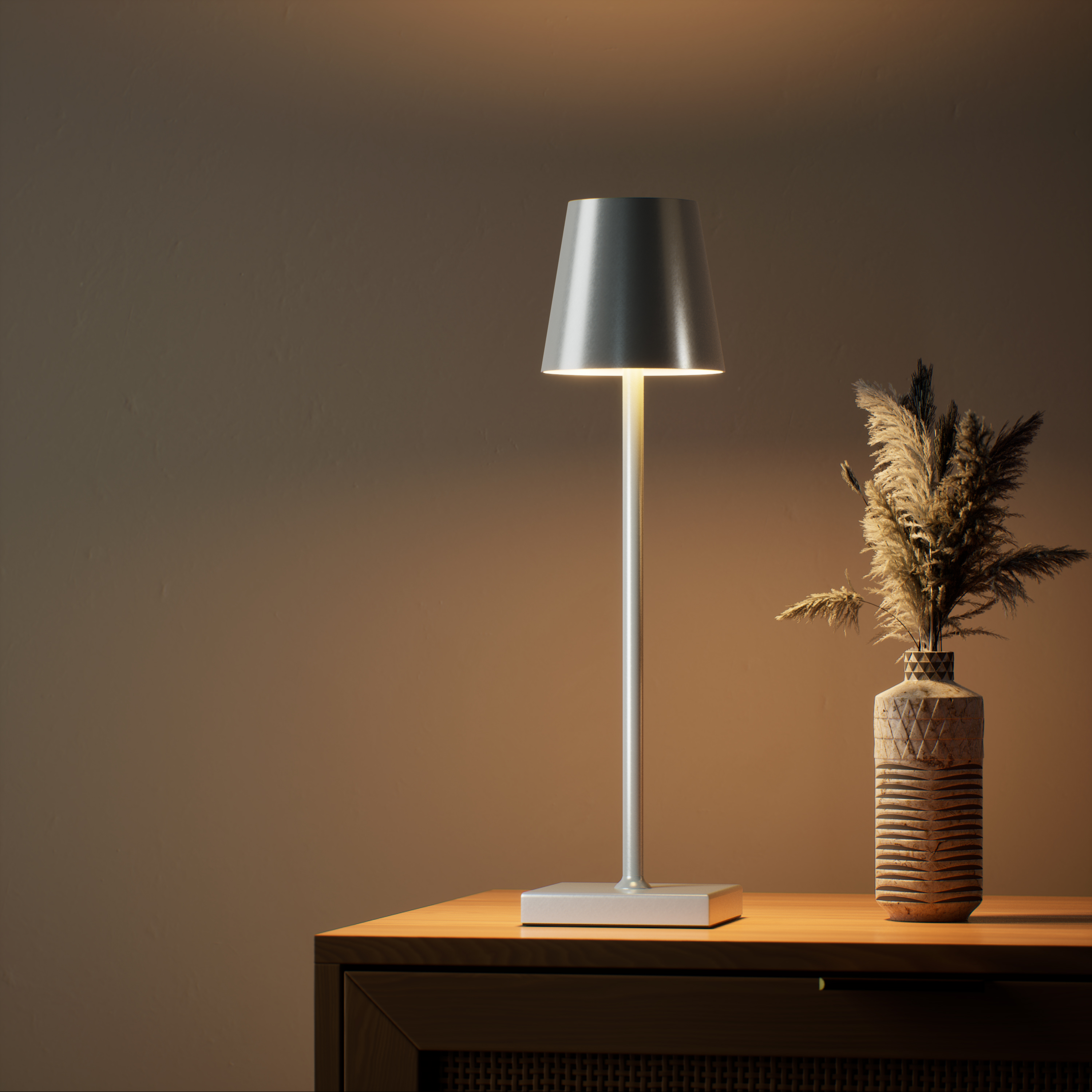 LED Tischlampe MEIRA silber