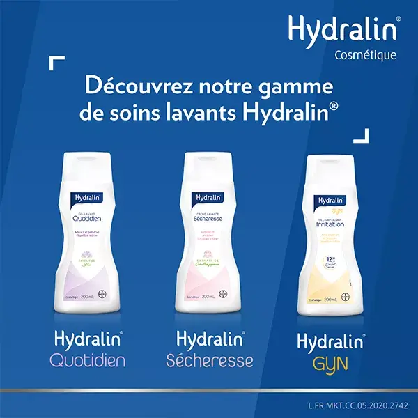Gel vaginal de tripla ação Hydralin Balance contra vaginose bacteriana, 7 tubos.
