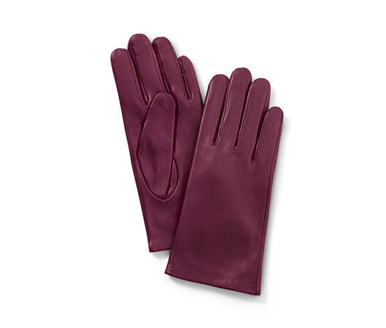 Lederhandschuhe, berry