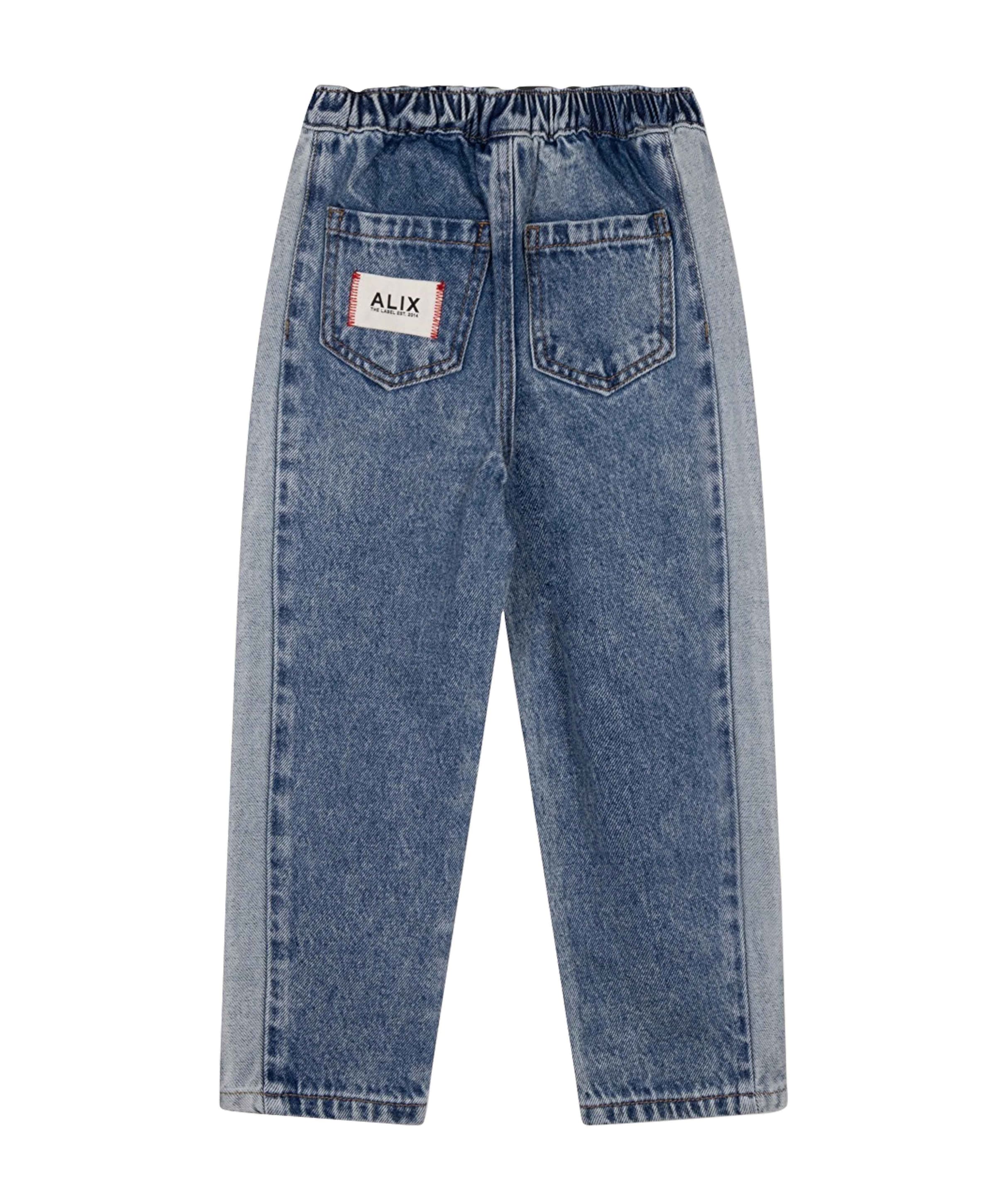 Alix mini KIDS COLOUR BLOCK DENIM uniseks jeans  blauw