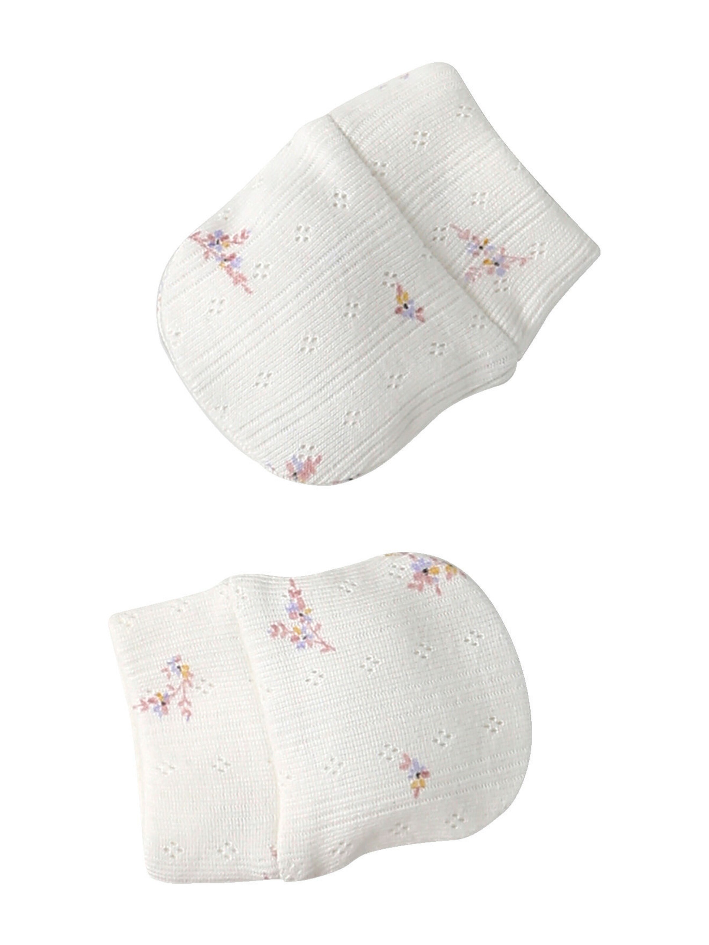Vertbaudet Mädchen Baby-Set: Mütze, Fäustlinge, Schühchen & Beutel rosa