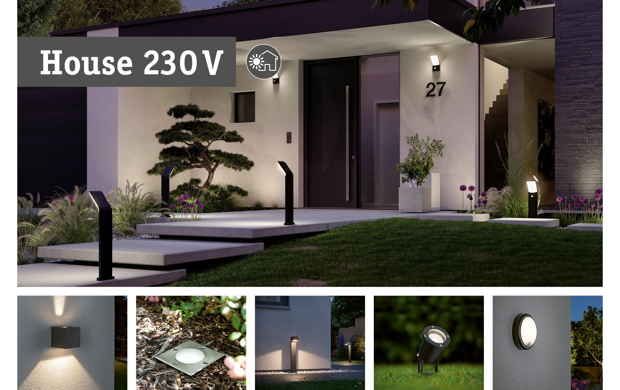 Sockelleuchte LED Tralia E27, 10W, Anthrazit<br>LED Pollerleuchte