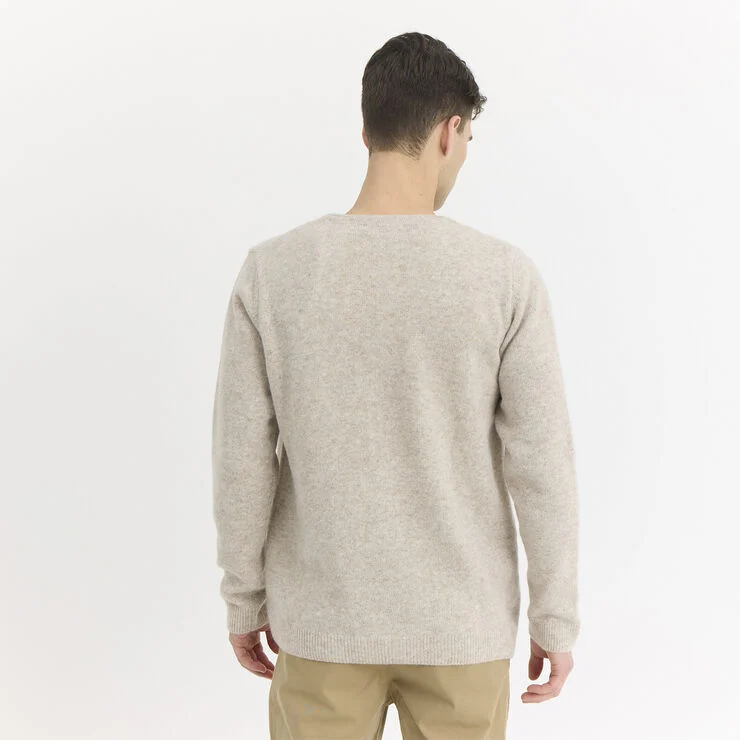 By Garment Makers Tiger Knit Cardigan Ecru