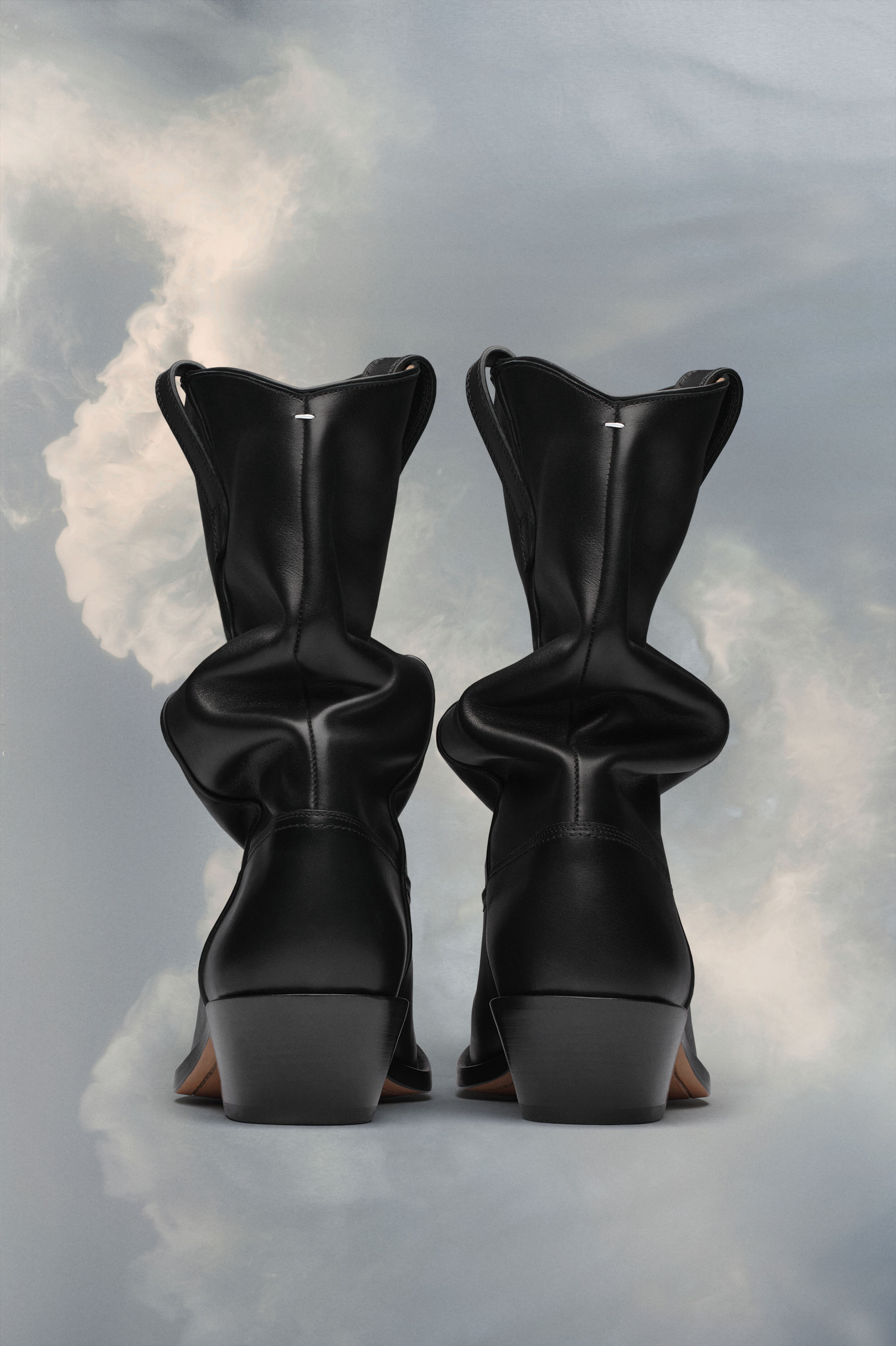 Bottes Tabi western en cuir | femme Noir