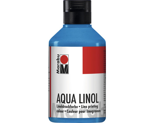 Marabu Aqua Linocut Inkt, Medium Blauw 052, 250ml