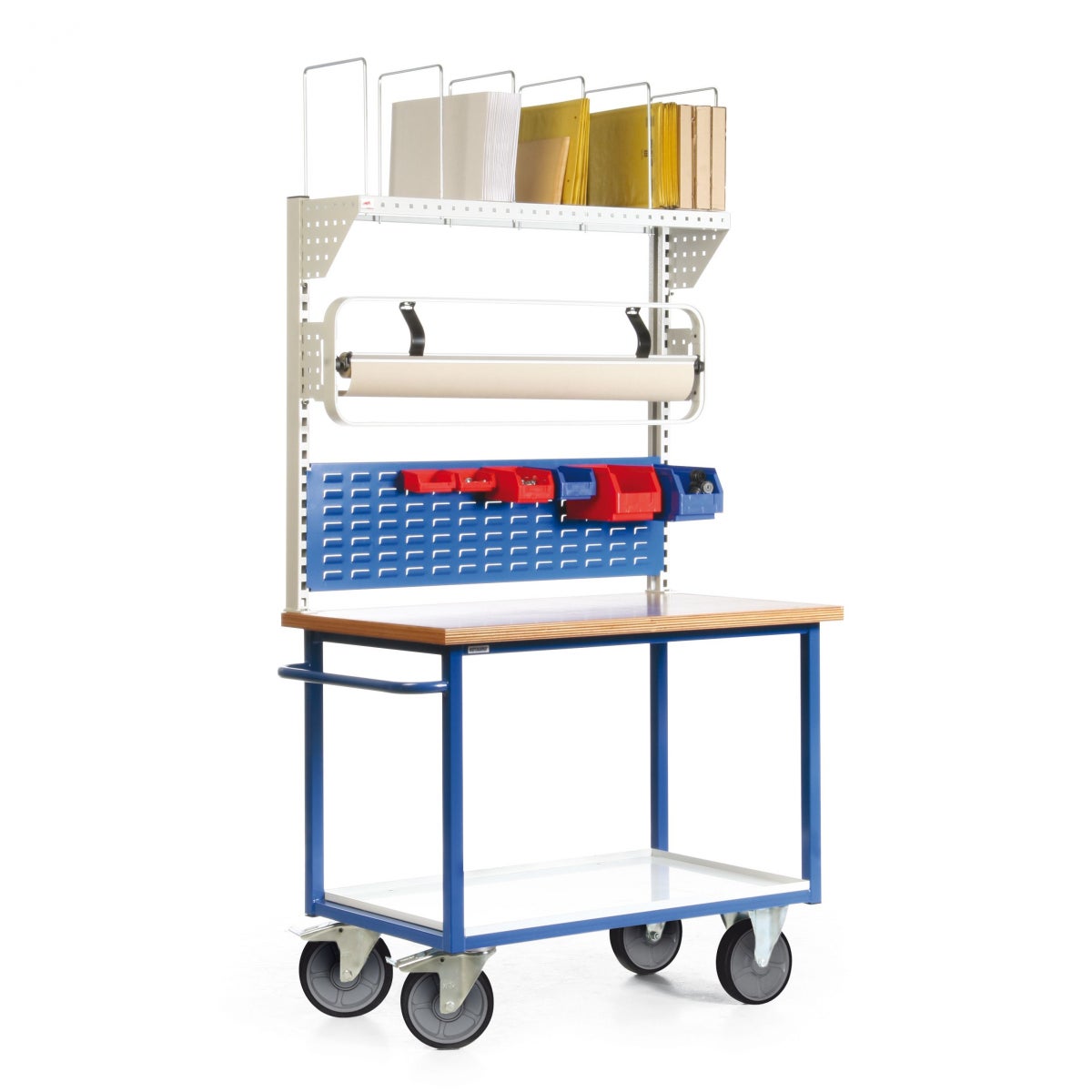 Protaurus mobiel pakketstation met sleufplaat en plaatstalen plank eronder