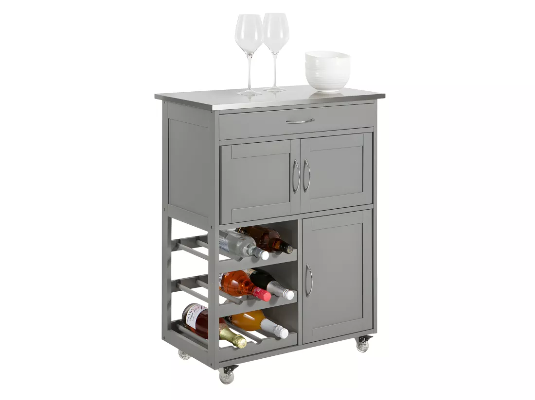Desserte Chariot de Cuisine de Service Roulant, Meuble Armoire de Rangement cusine, FKW45-HG