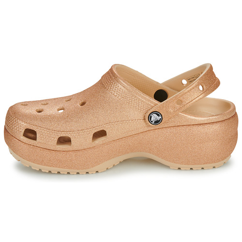 Crocs - Classic Platform Glitter ClogW - Beige