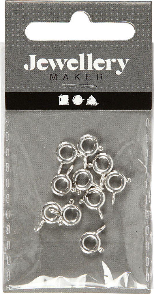 Fjederlås - Ø 6 MM - Sterling Sølv - 10 Stk
