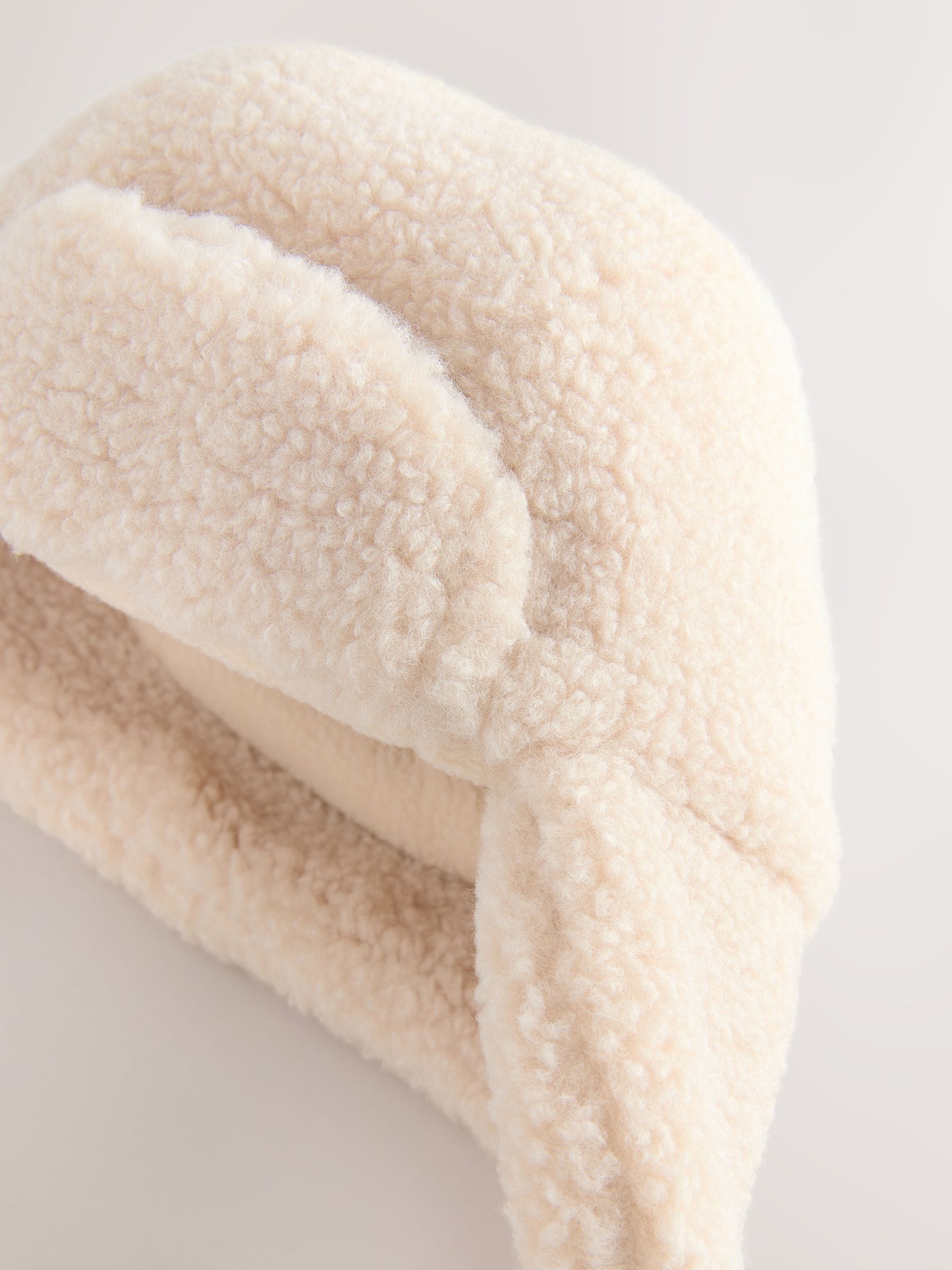Beige - Borg Trapper Baby Hat