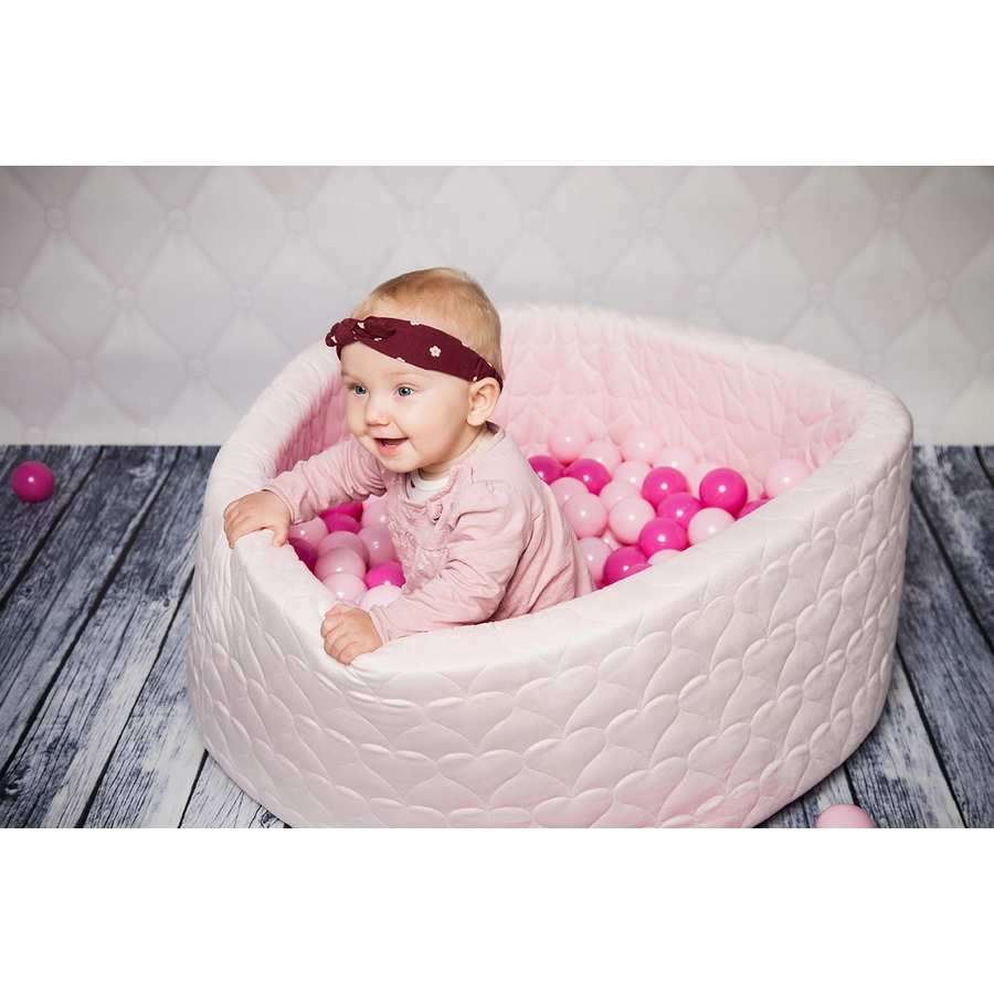 knorr toys® Bällebad soft Cosy heart rose mit 300 Bällen, pink