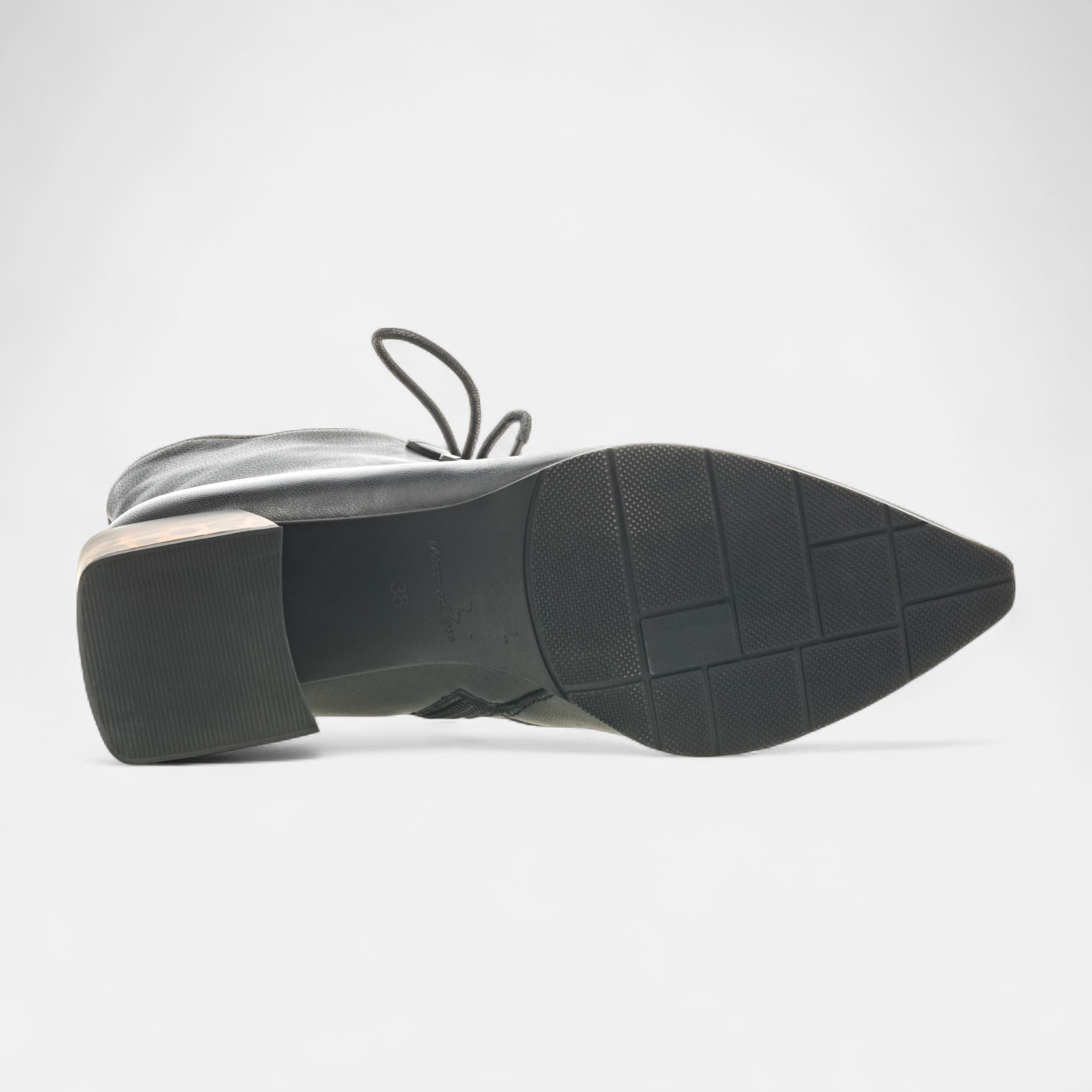 Bottines à talon Femme en cuir noir