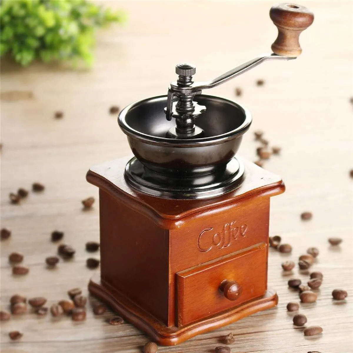 Universal Moulin à Café Rétro - Bois et Métal