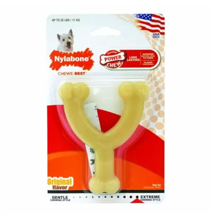 Osso para mastigar Nylabone Dura Chew Wishbone para cães