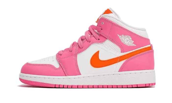 Air Jordan 1 Mid Pinksicle Safety Orange - 48h Delivery