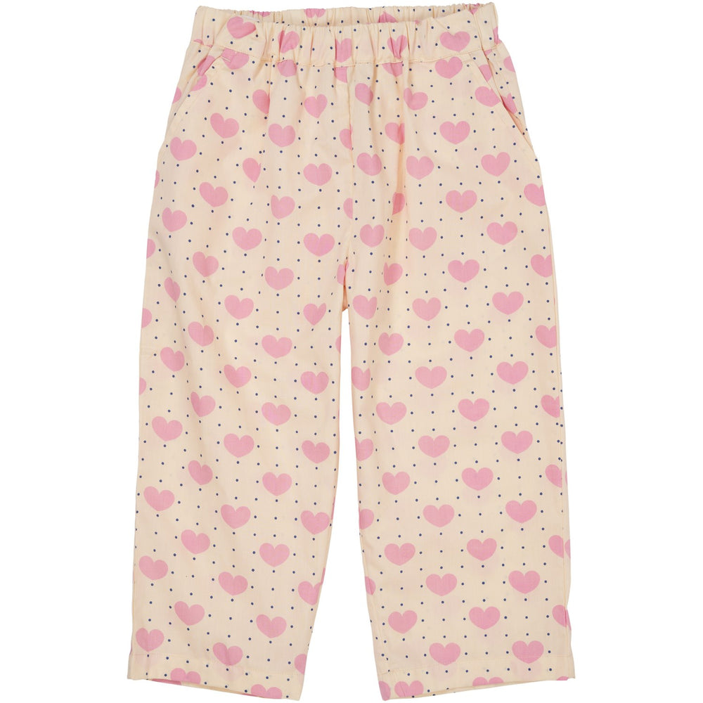 Køb COPENHAGEN COLORS Heart Aop Heart & Dots Bukser Loose Fit