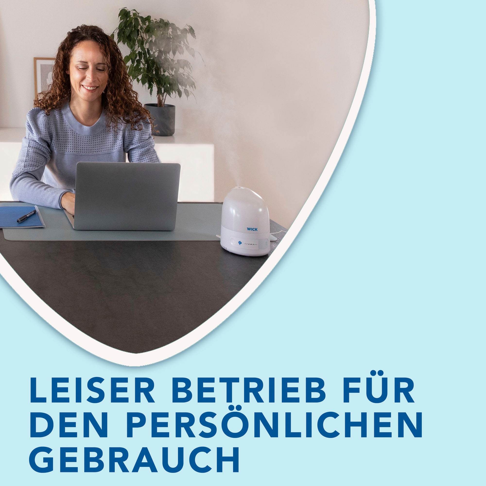 WICK Luftbefeuchter »Persönlicher Kaltluft-Ultraschall-Luftbefeuchter - WUL510« 7 l Wassertank UNSER KLEINSTER LUFTBEFEUCHTER: Kompakt, intuitiv, einfach zu bedienen