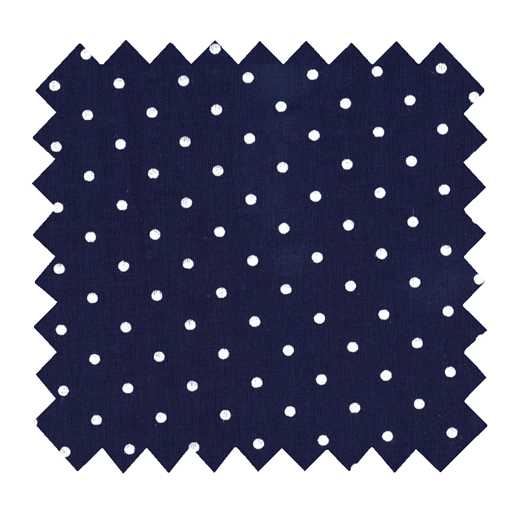 Tissu Coton Au Mètre Pois Marine