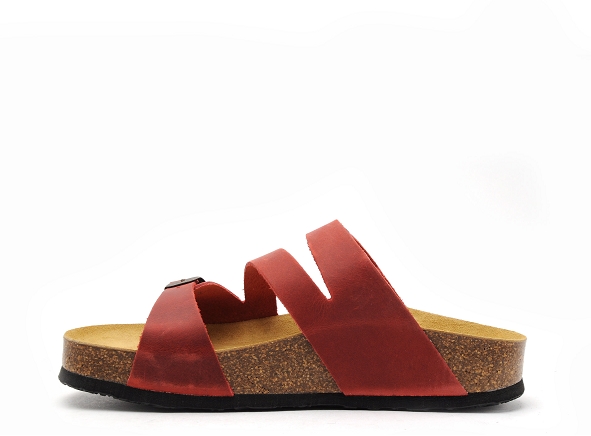 Plakton mules et sabots plats femme cp bolino 341210 rouge