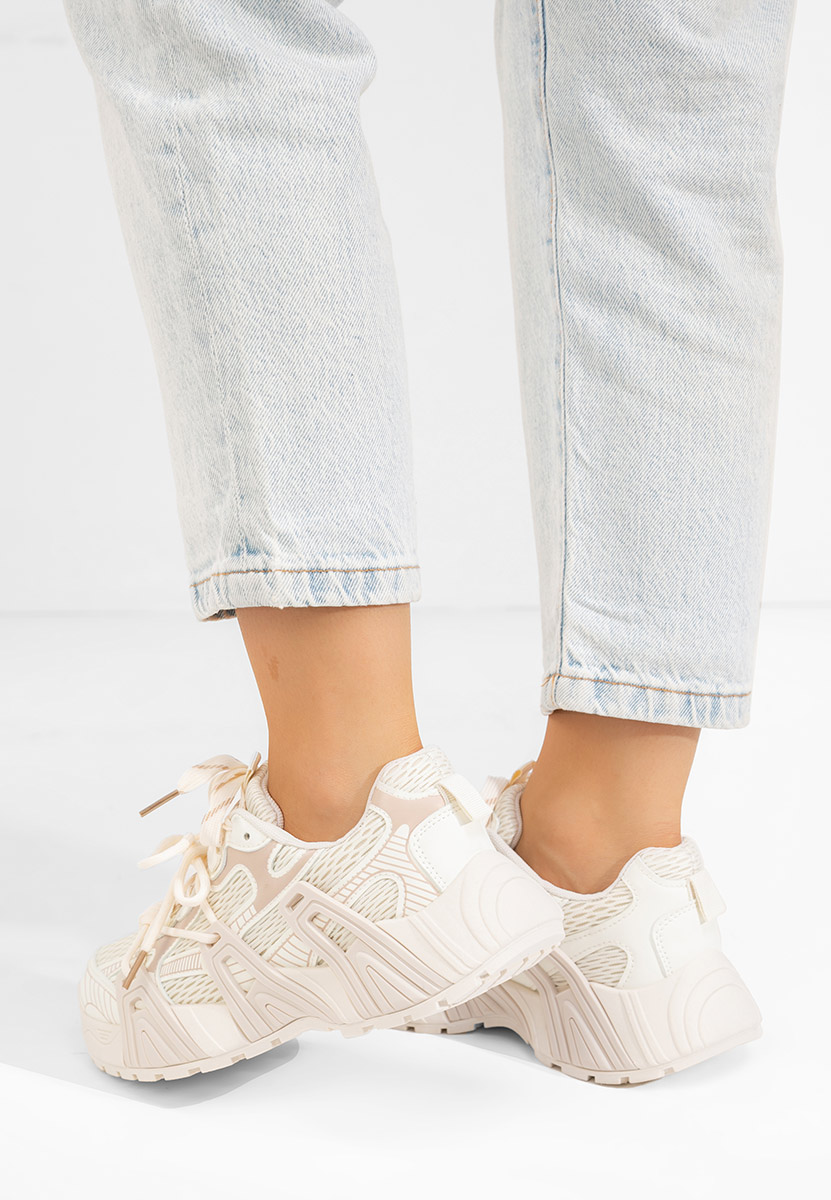 Baskets pour femme beige Viralisa
