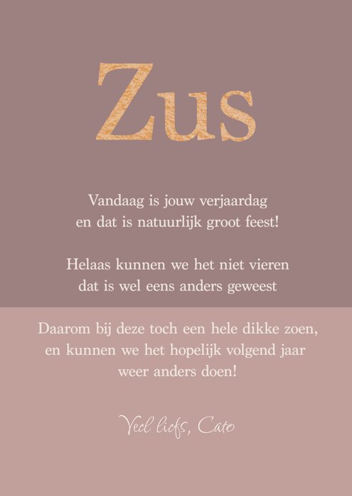 Greetz | Verjaardagskaart | Zus
