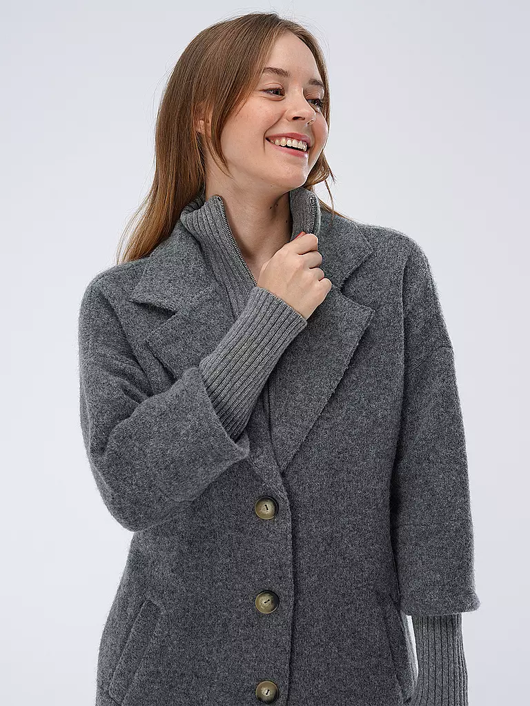 STAPF Wollmantel Relaxed Fit ANIELA  grau