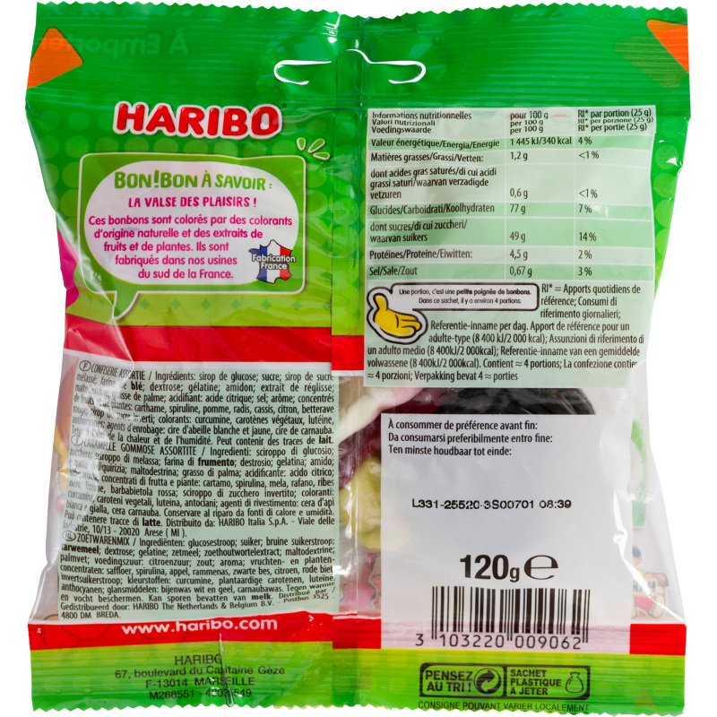Bonbons Polka Haribo - Sachet de 120 g