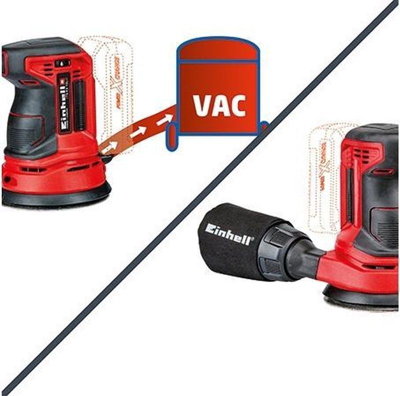 Einhell - TE-RS 18 Li Solo - Accu Excentrische Schuurmachine - 18 V - Li-ion - Ø 125 mm