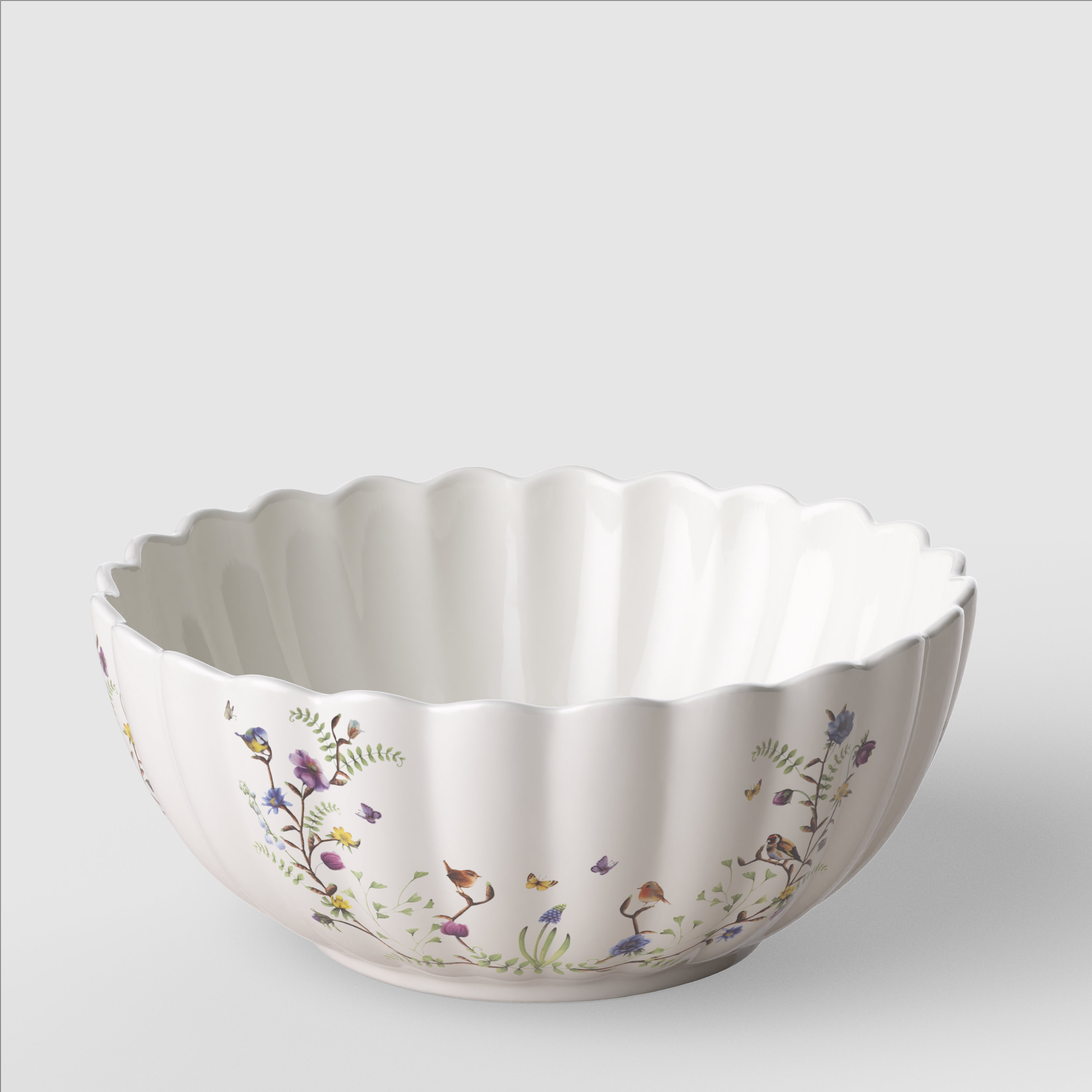 Spring Fantasy Cereal bowl Green, 18.6 oz, Premium Porcelain