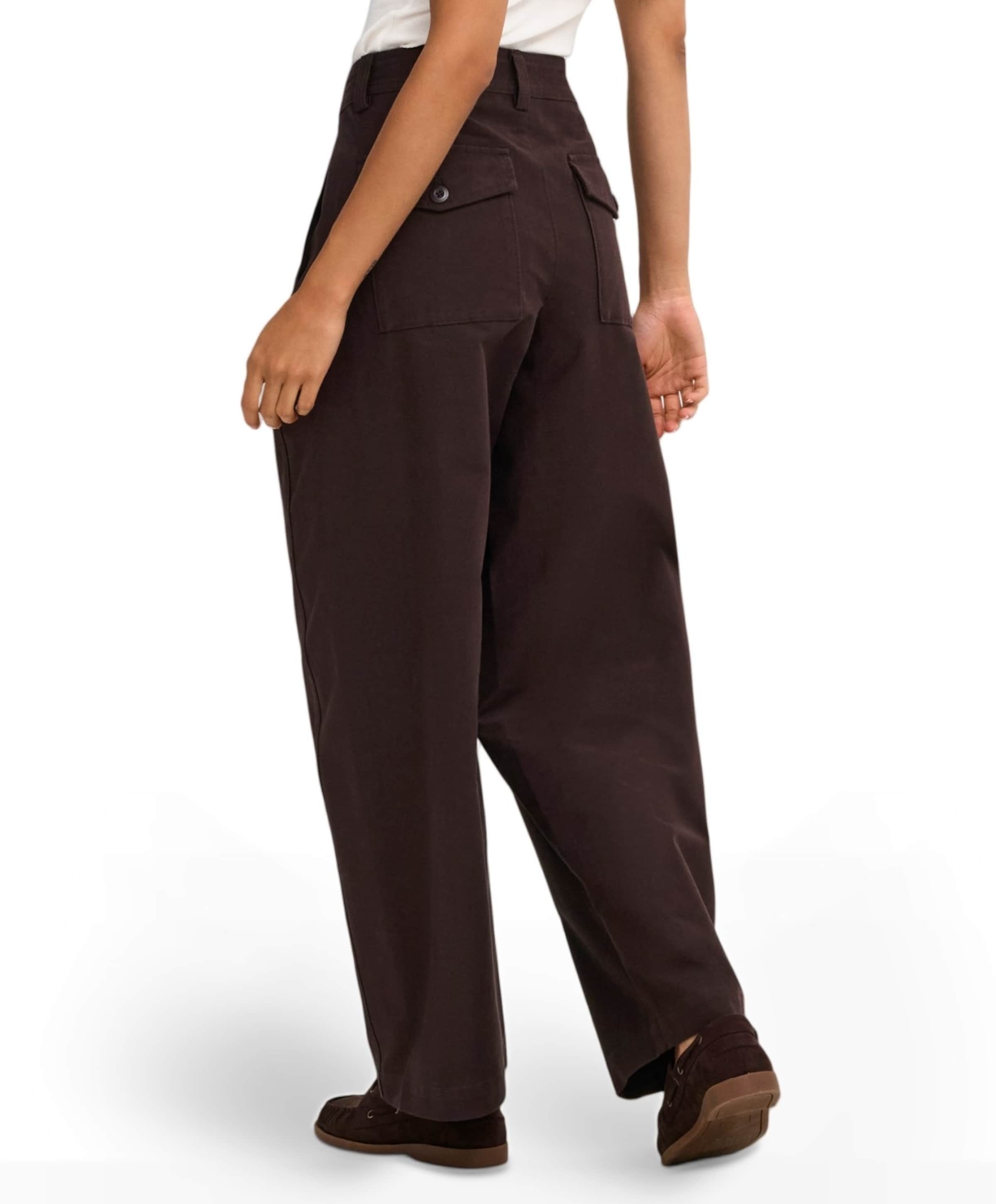Only ONLCLAIR MW BARREL PANT PNT NOOS dames broek bruin