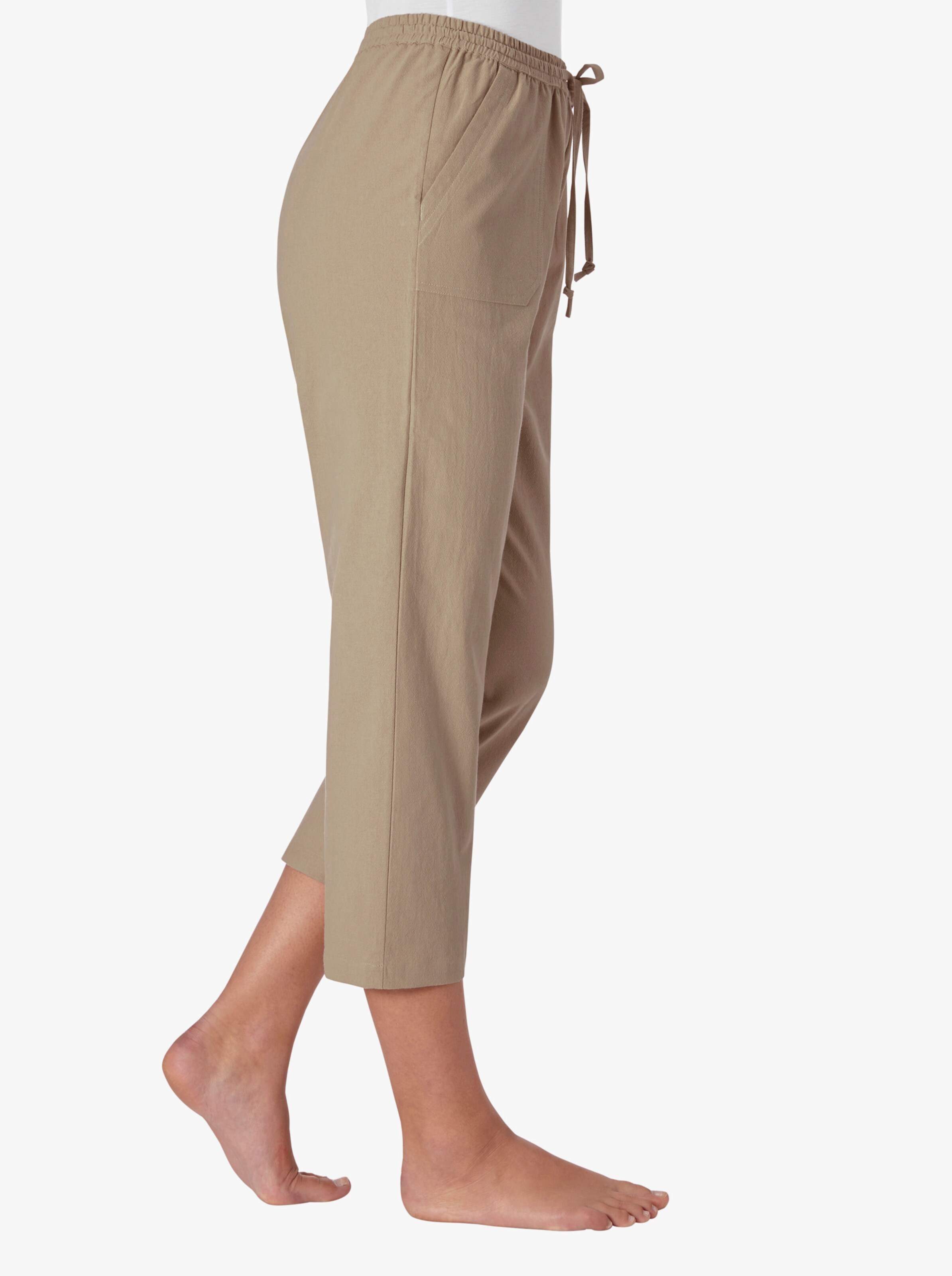 Schlupfhose aus bügelarmer Strukturware