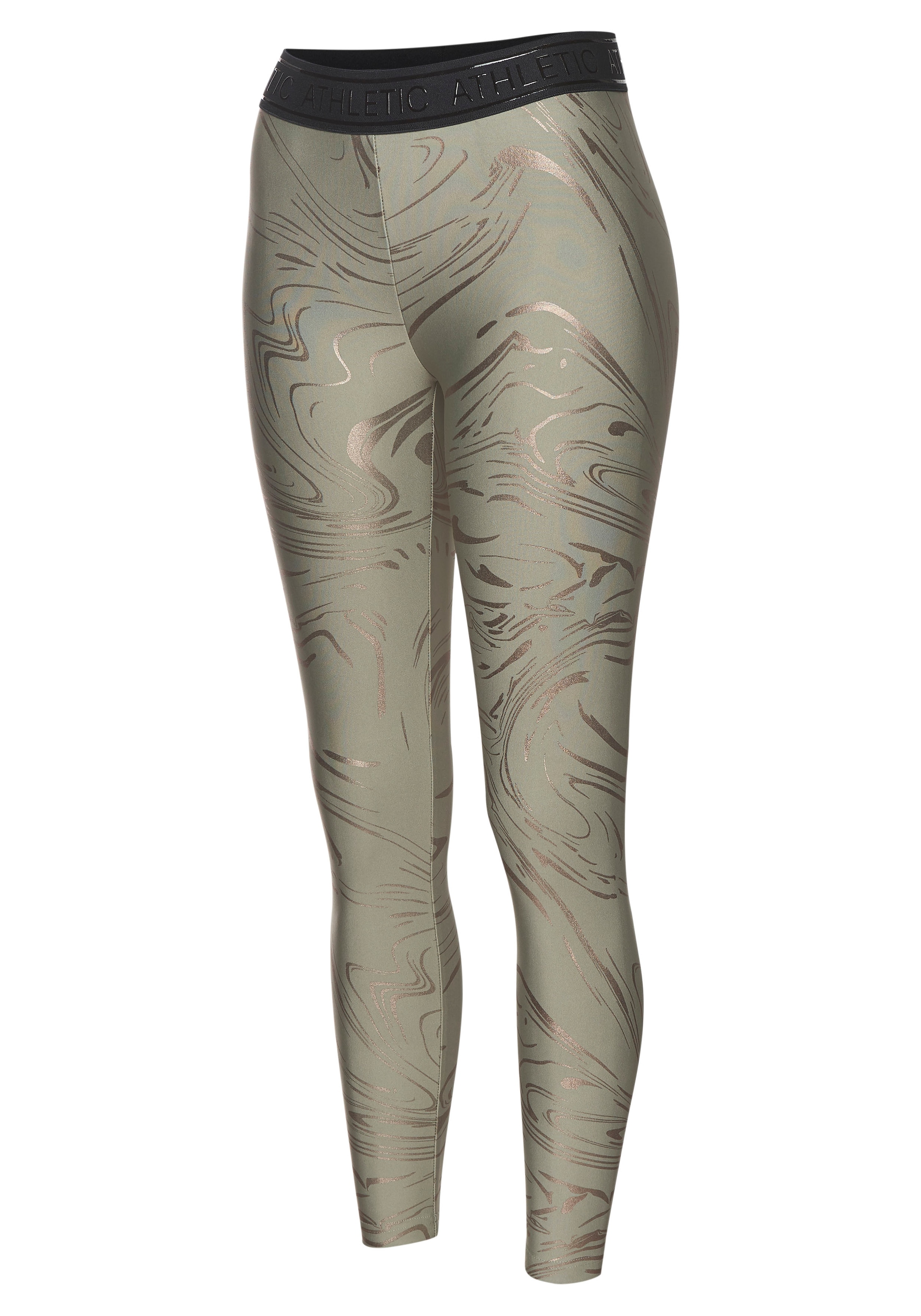 LASCANA ACTIVE Funktionsleggings  Sportleggings mit glänzendem Print und 3D Schriftzug