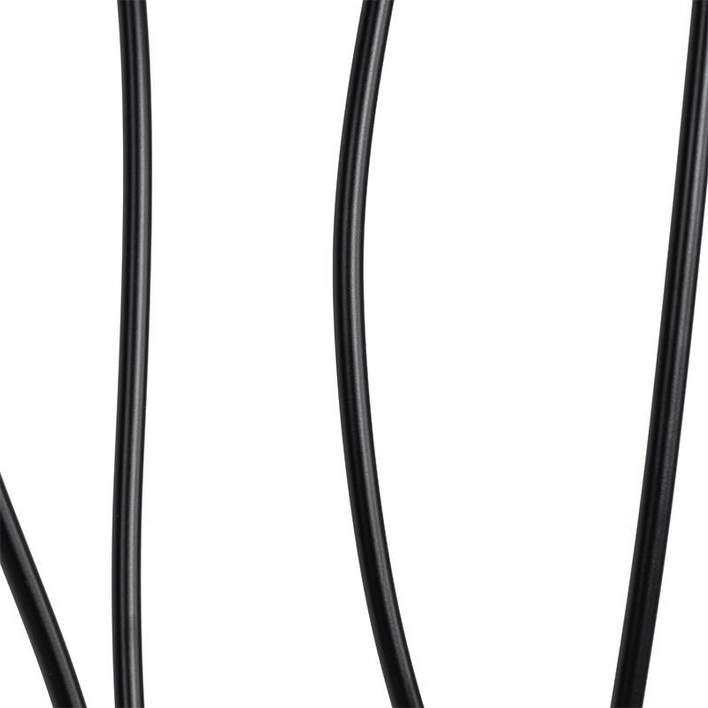 Design vloerlamp zwart met stoffen kappen 5-lichts - Melis