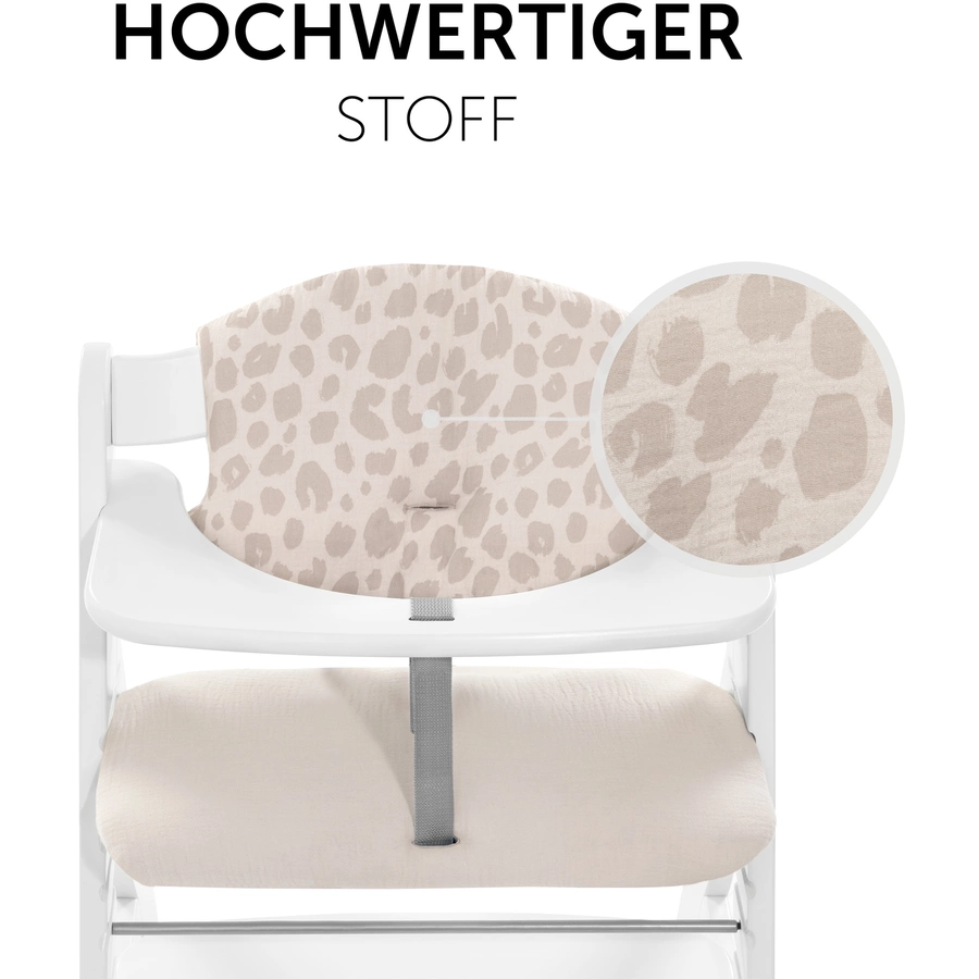 hauck Hochstuhlauflage Select Muslin Leo Natural