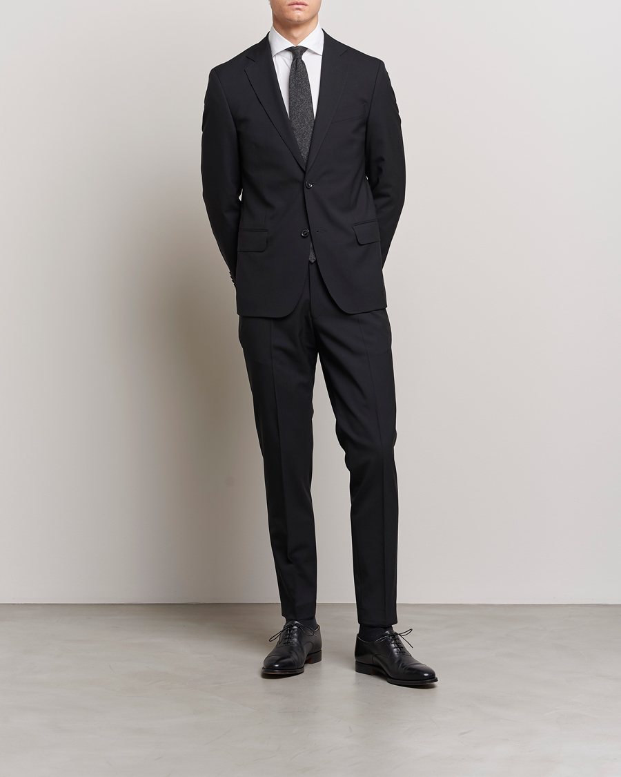 Oscar Jacobson Edmund Wool Blazer Black
