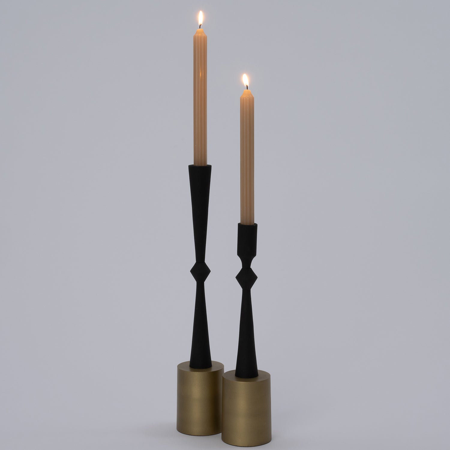 Intratuin kandelaar Lucia goud / zwart D 8 H 43 cm