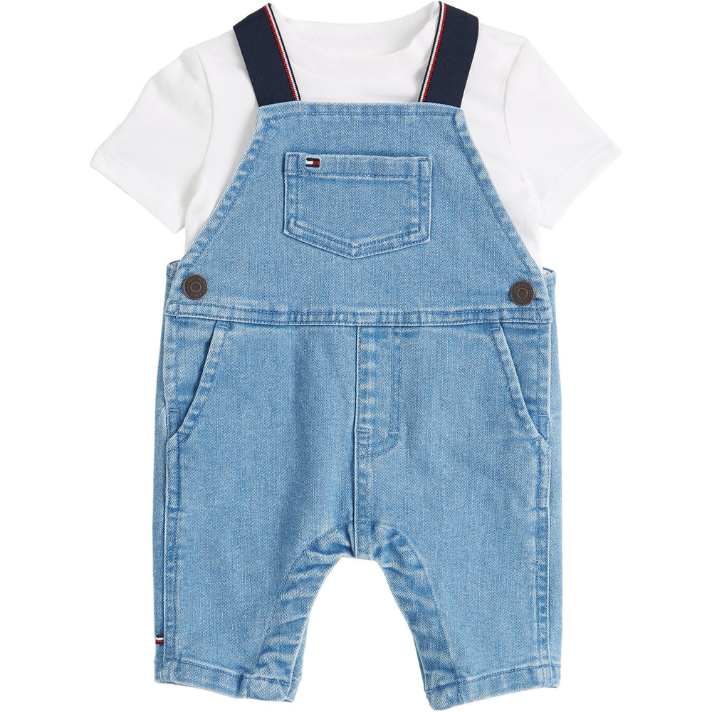 Køb Tommy Hilfiger Denim Medium 01 Denim Dungaree