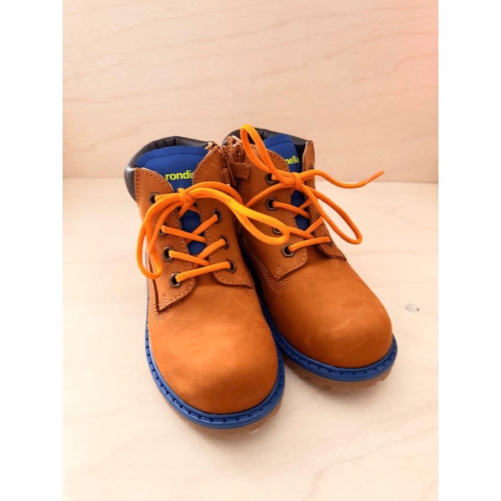 RONDINELLA - Bottine met rits Blauw Oranje
