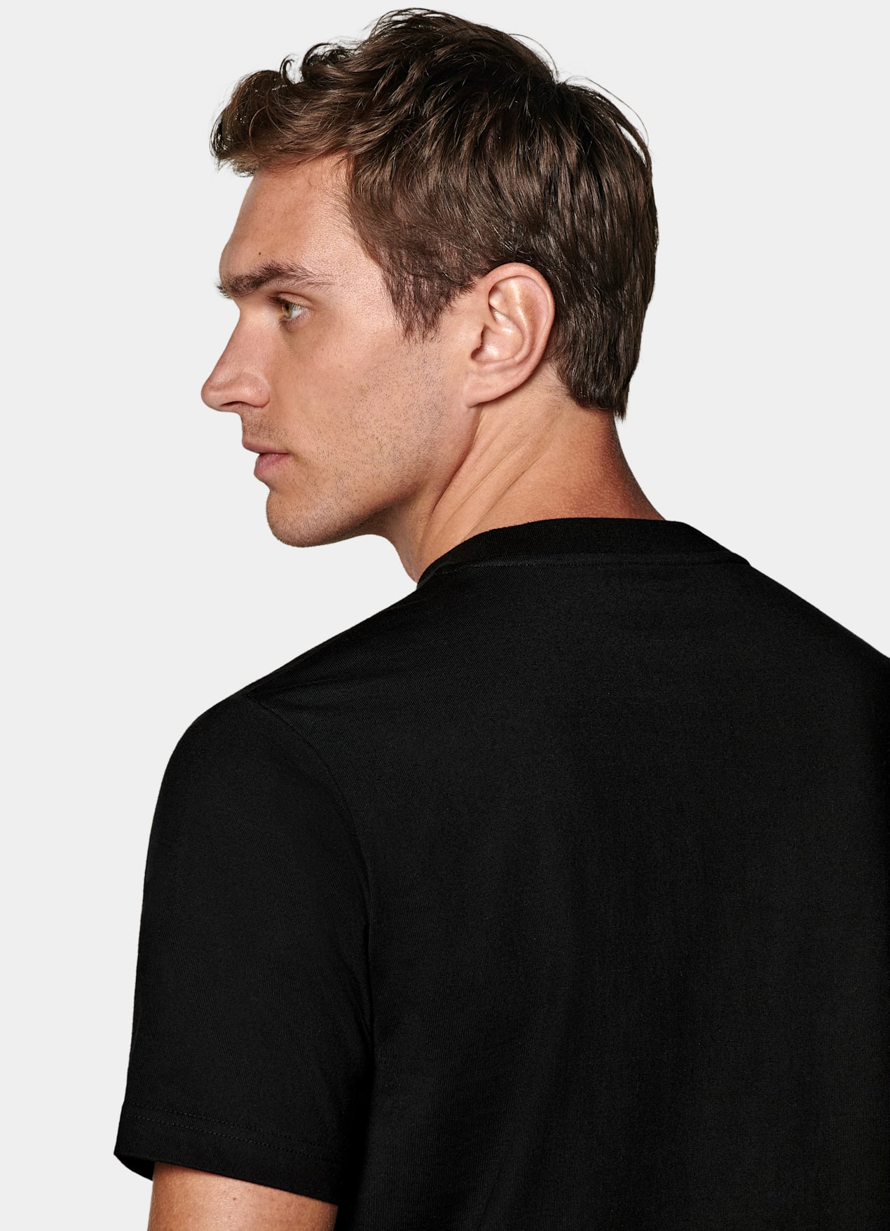 T-shirt col rond noir