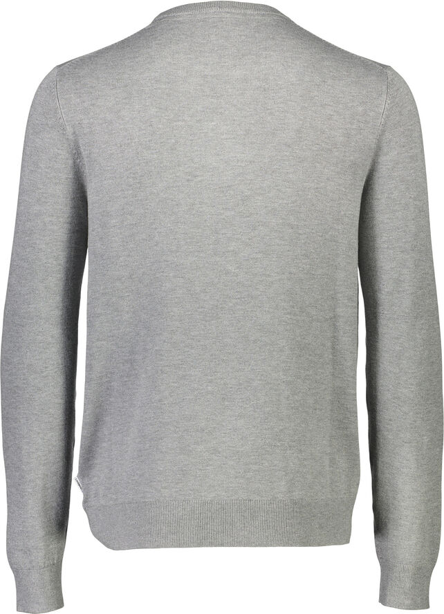 Lindbergh Ecovero L/S o-neck knit Grey stone mix