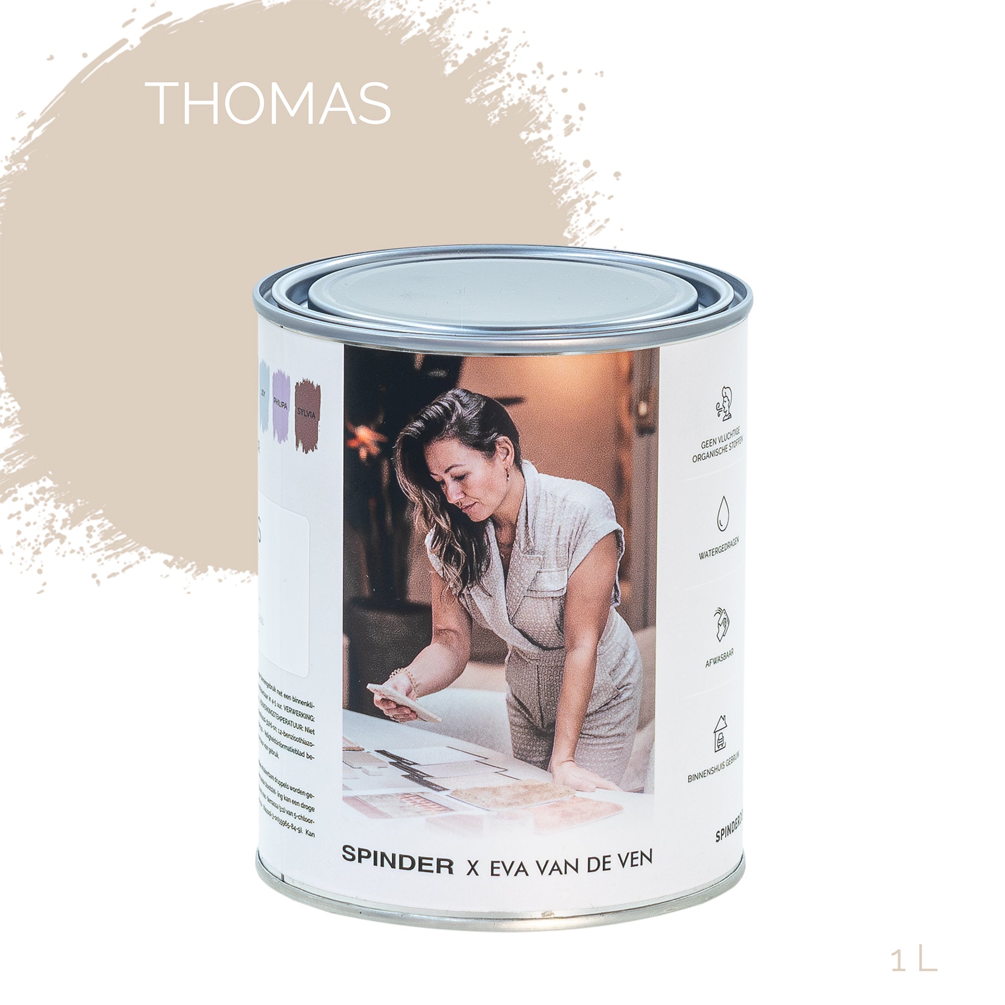Spinder x Eva van de Ven 1L matte muurverf - Thomas