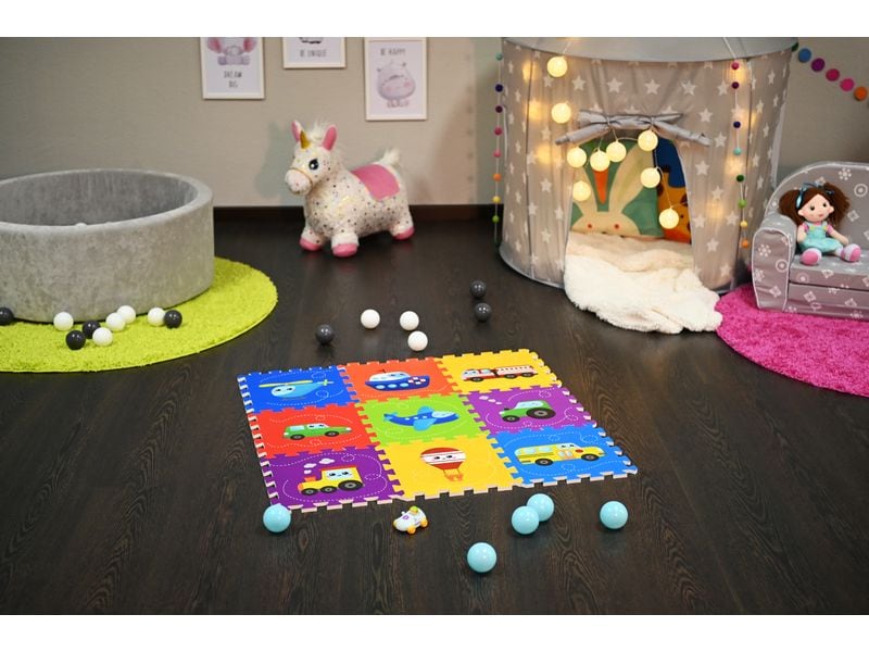 Knorrtoys Puzzlematte Fahrzeuge 9-teilig Mehrfarbige Spielmatte