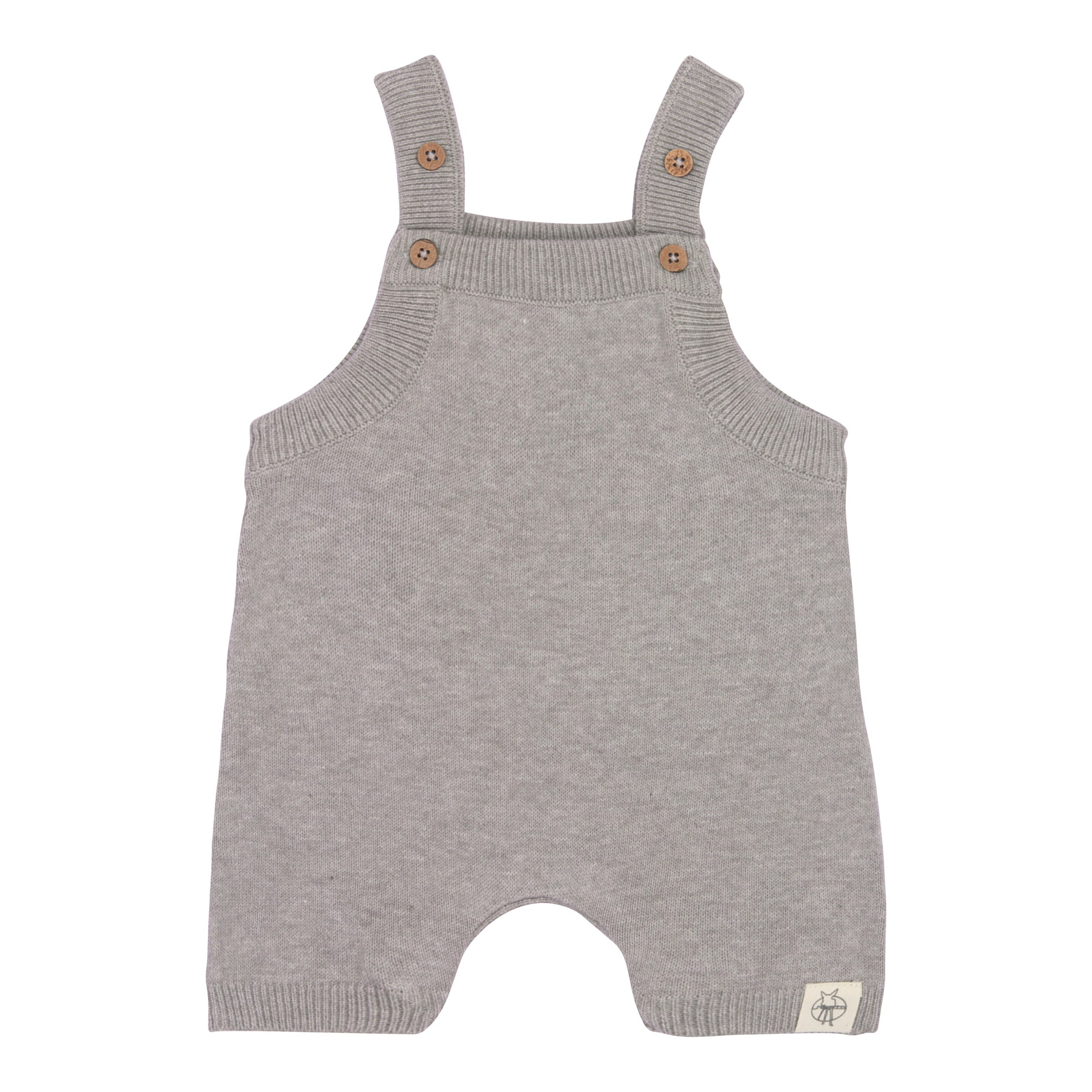 Lässig Strick-Latzhose grau/beige